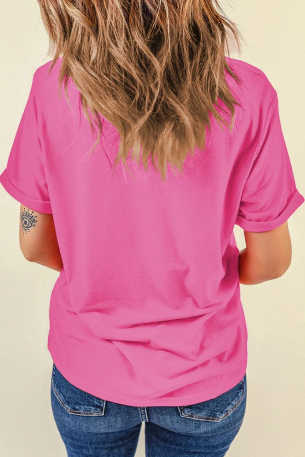 Graphic Round Neck Short Sleeve T-Shirt, image 5