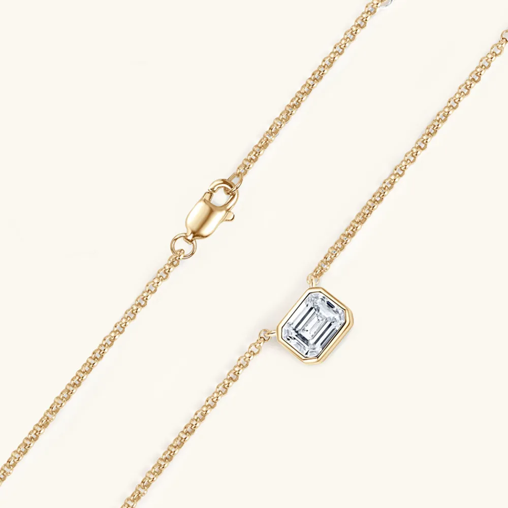 1 Carat Moissanite 925 Sterling Silver Pendant Necklace, image 4
