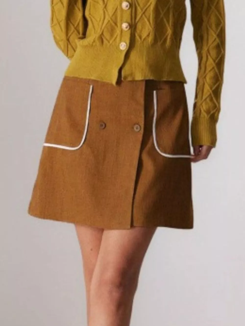 Button-Front Mini Skirt, image 2