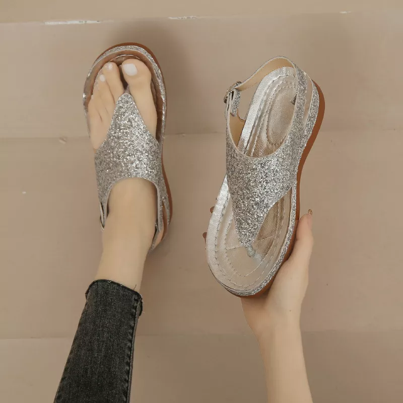 Toe Post Wedge Sandals, image 12