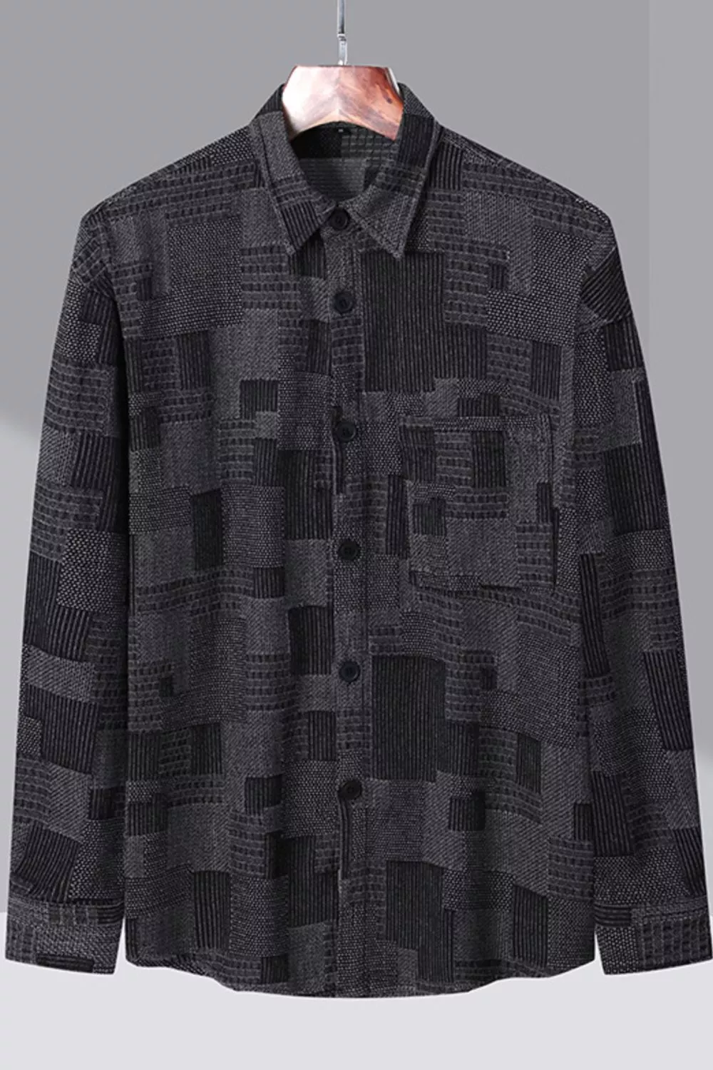 Men's Plus Size Casual Button Up Shirt, image 4
