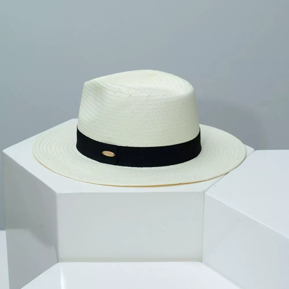 Straw Boater Hat with Ribbon, image 5