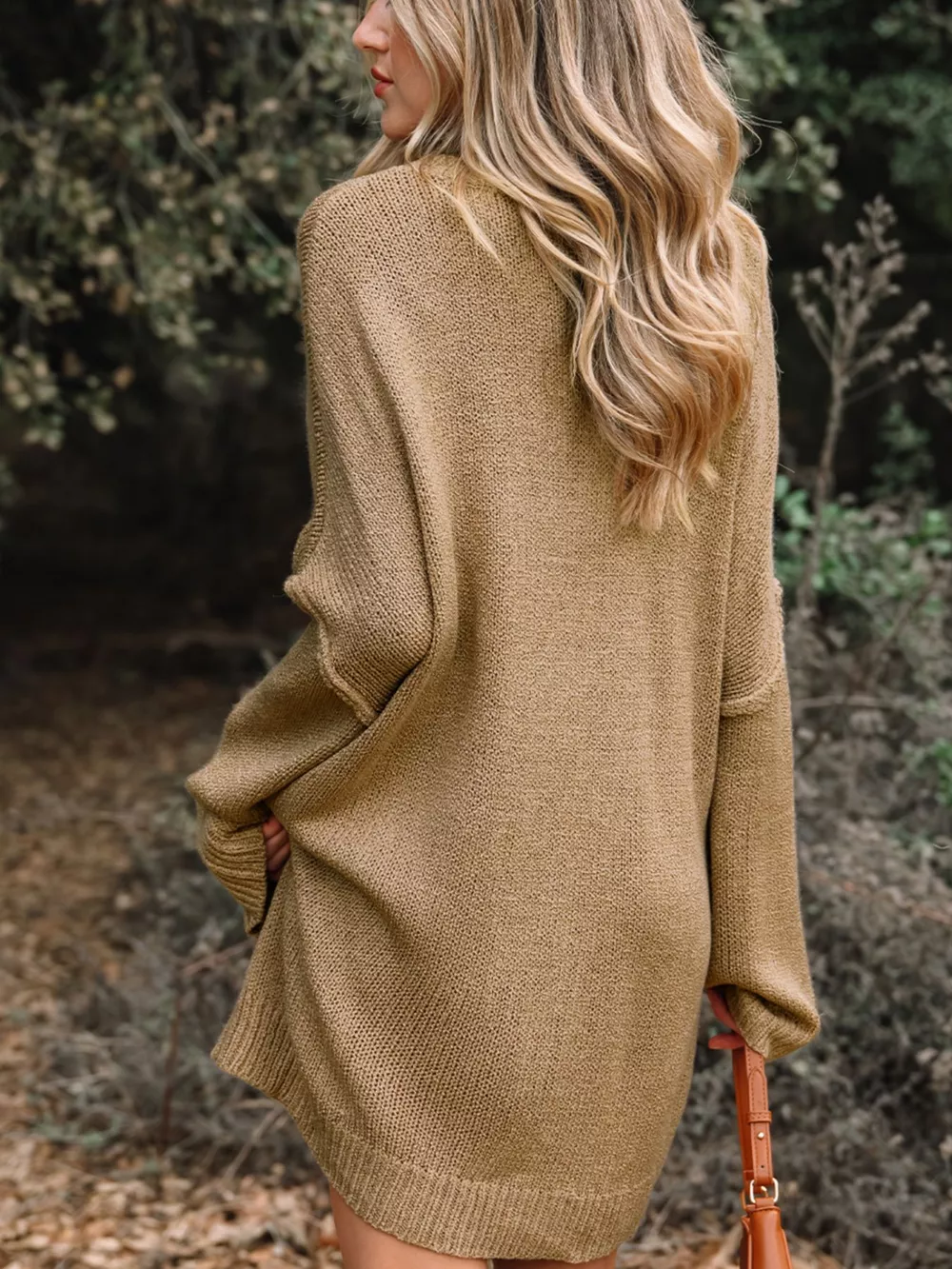 Oversize Drop Shoulder Slouchy Sweater Dress, image 3