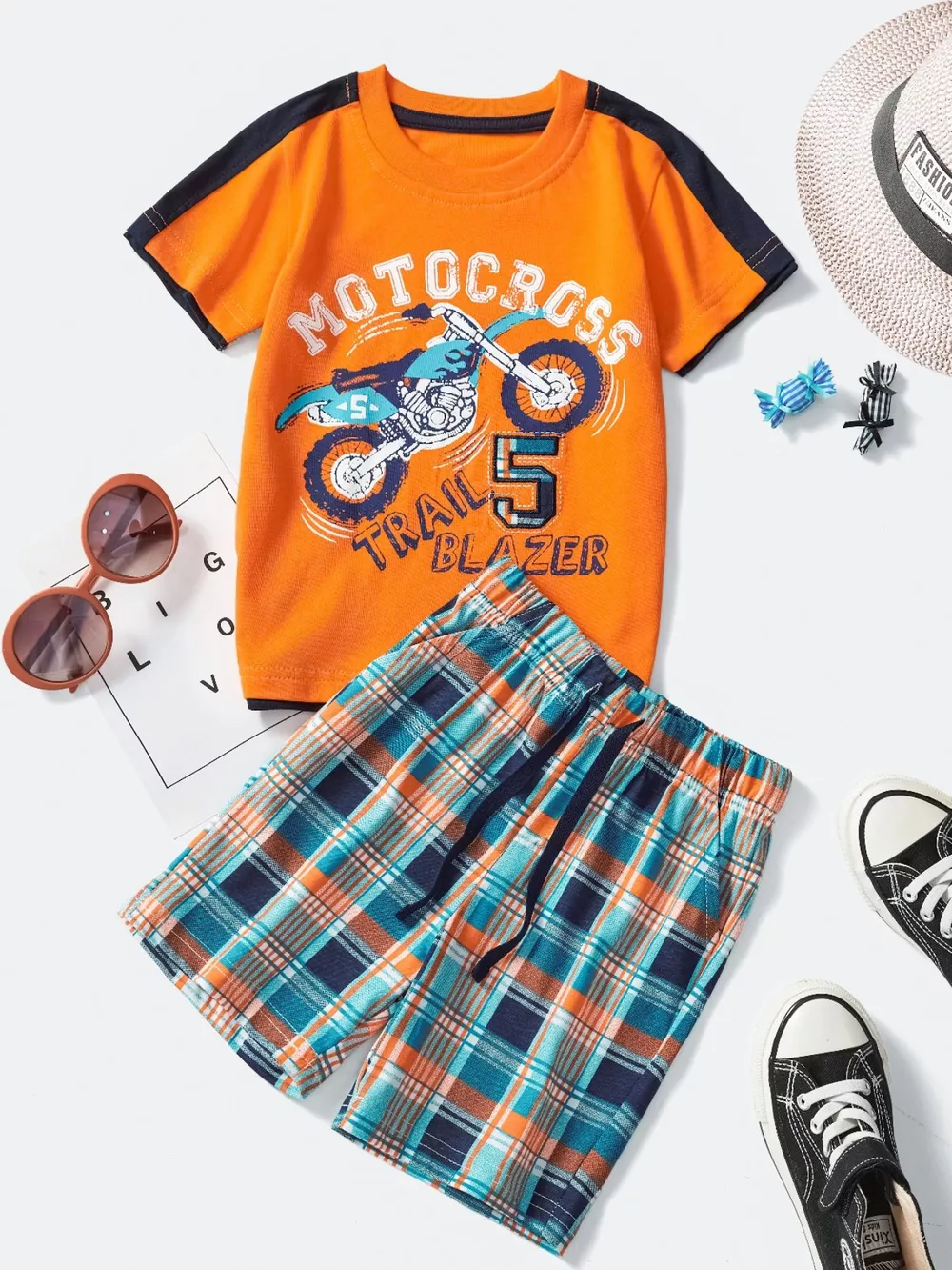 Children's Graphic Short Sleeve Tee and Shorts Set, image 23