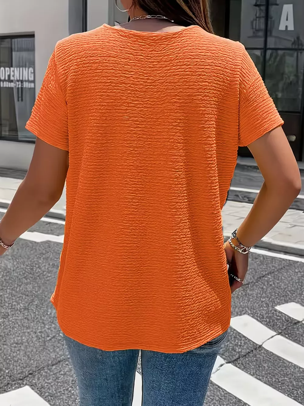 Textured Short Sleeve Top, image 3