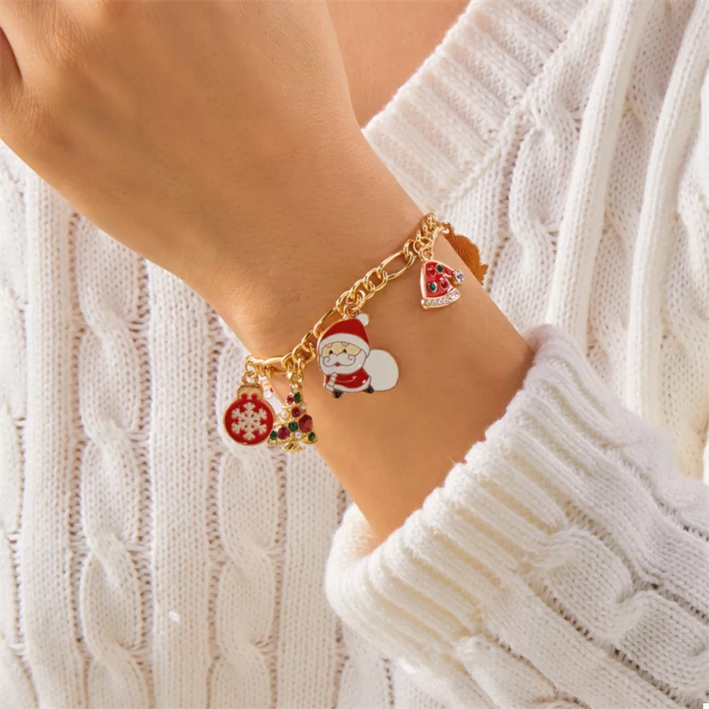 Christmas 18K Gold-Plated Charm Bracelet, image 4