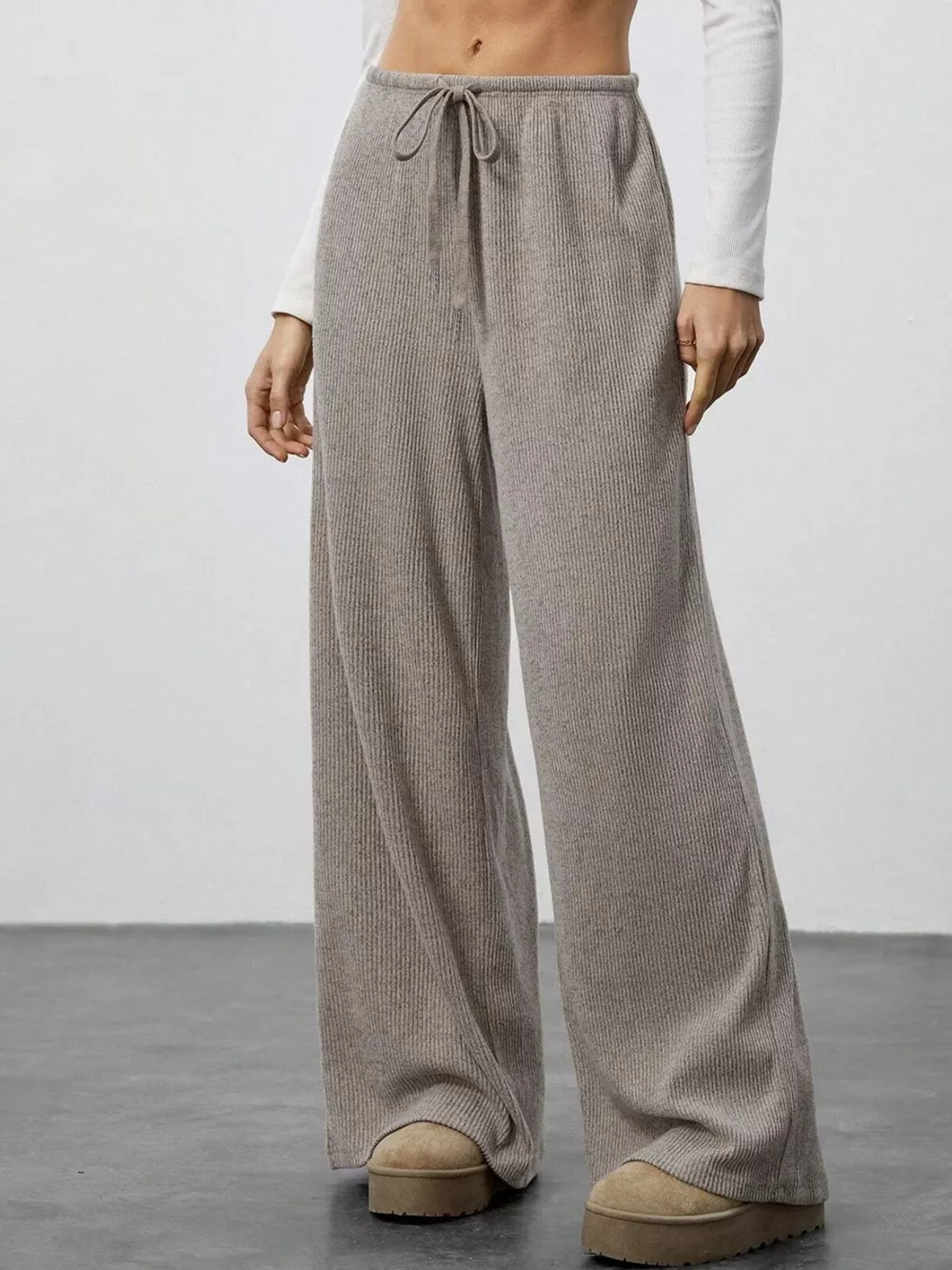 Relaxed Fit Wide Leg Pants, image 16