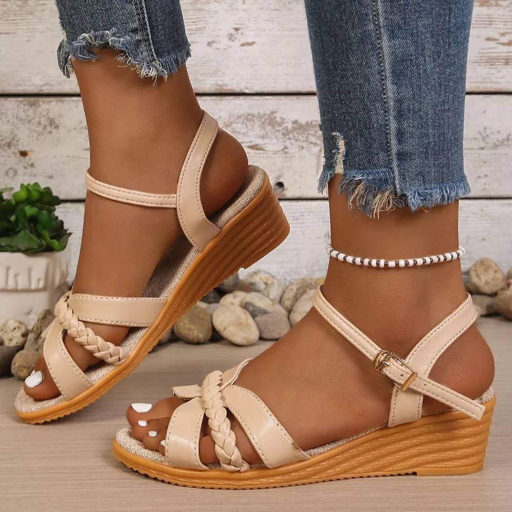 Open Toe Wedge Sandals, image 8