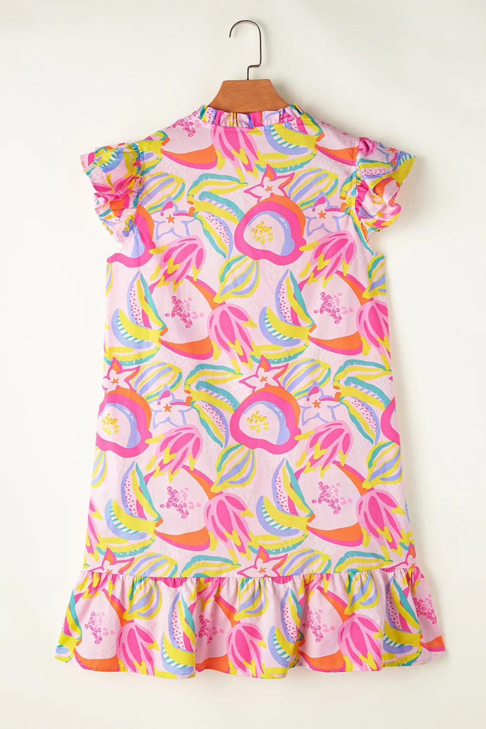 Ruffled Printed Cap Sleeve Mini Dress, image 5