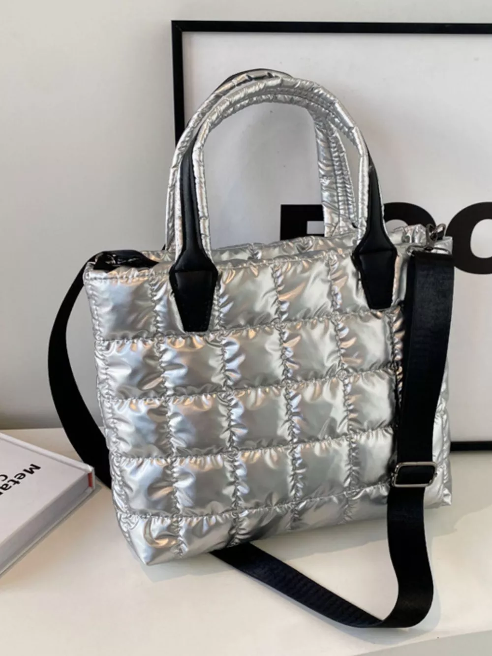 Bubble Textured Tote Crossbody Bag, image 15