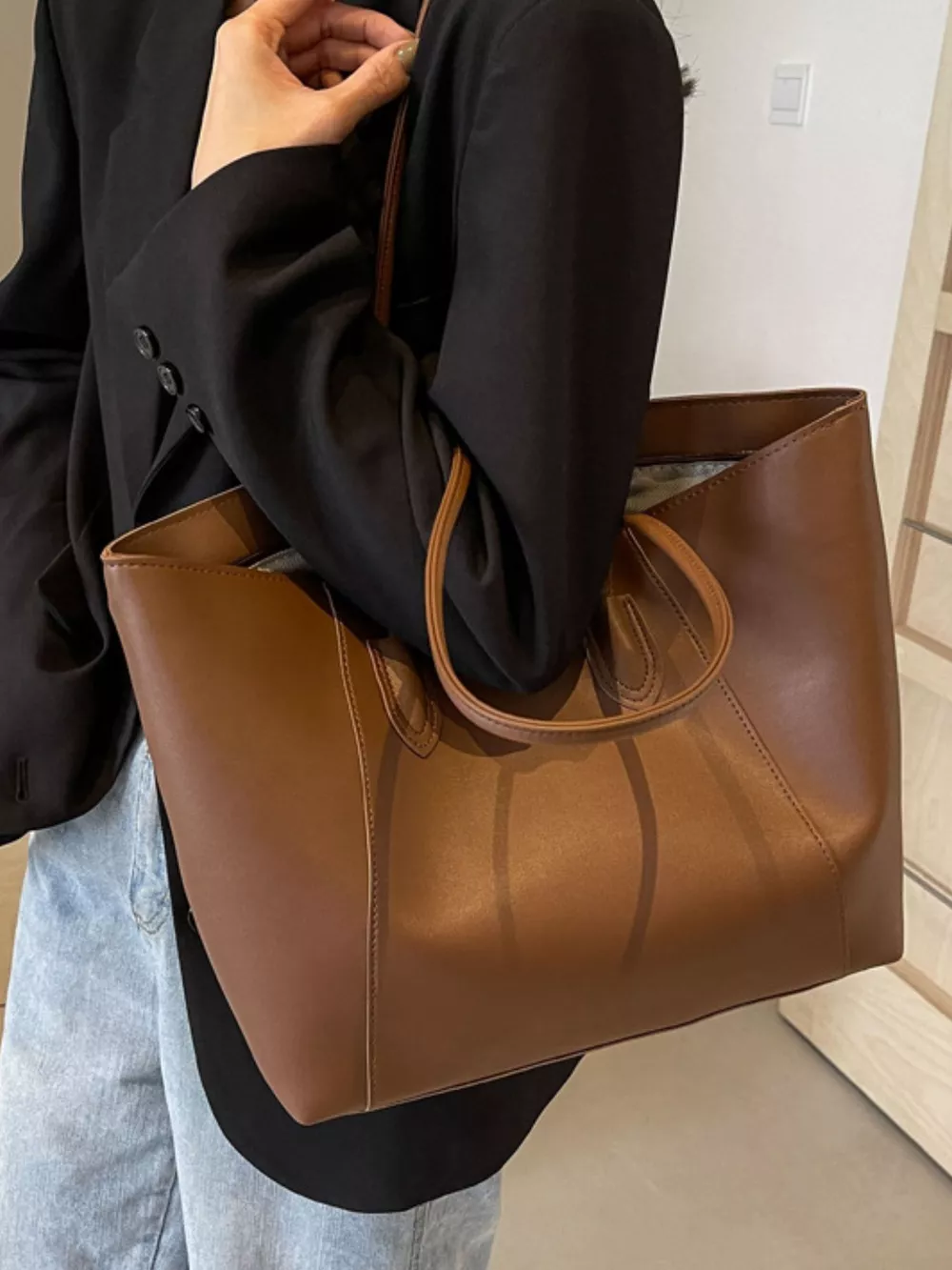 PU Leather Tote Bag, image 2