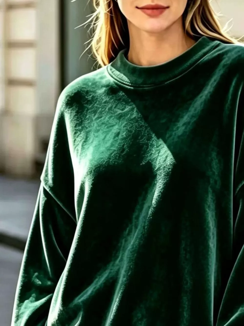 Full Size Crew Neck Dropped Shoulder Sweatshirt Plus Size, image 11