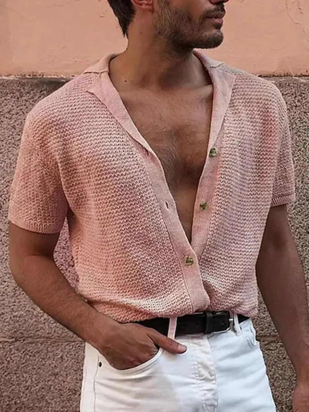 Men's Full Size Button Down Short Sleeve Shirt Plus Size, image 4