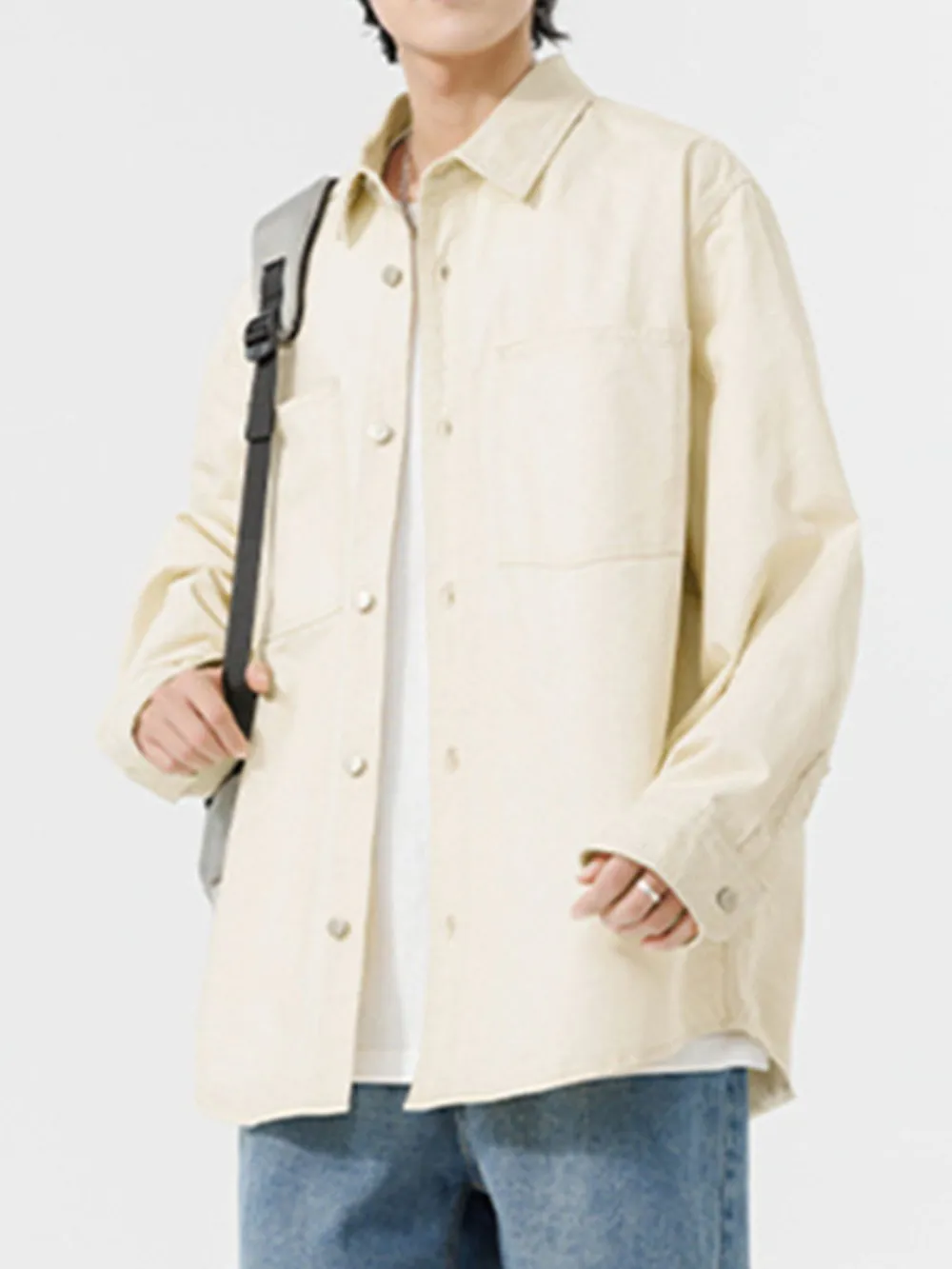 Men's Button Up Long Sleeve Shirt, image 5