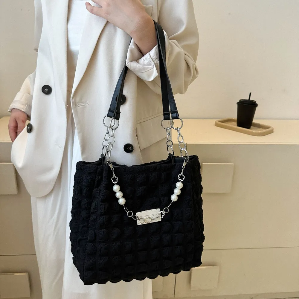 Bubble Textured Tote Bag, image 24