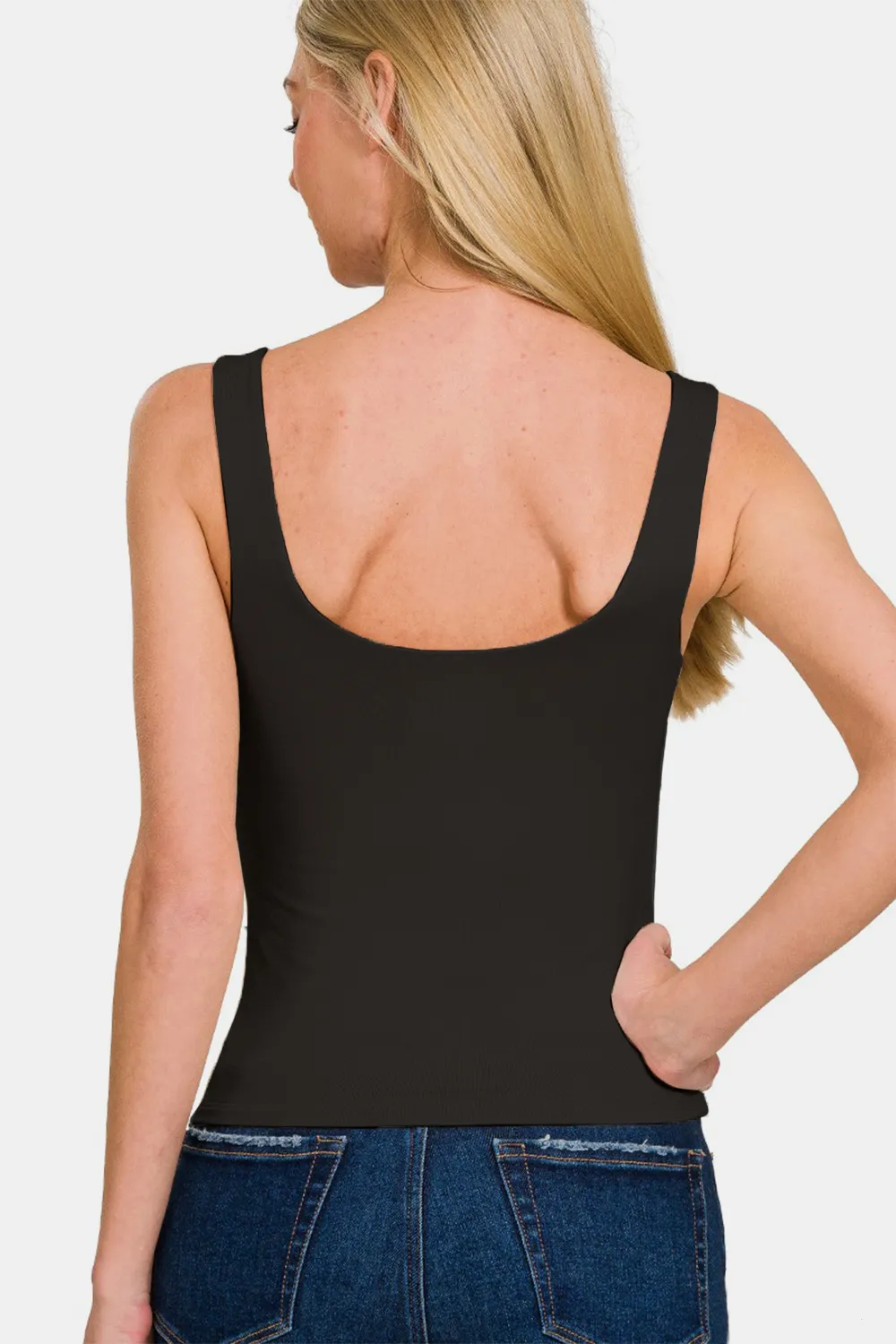 Double Layer Round Neck Tank, image 2