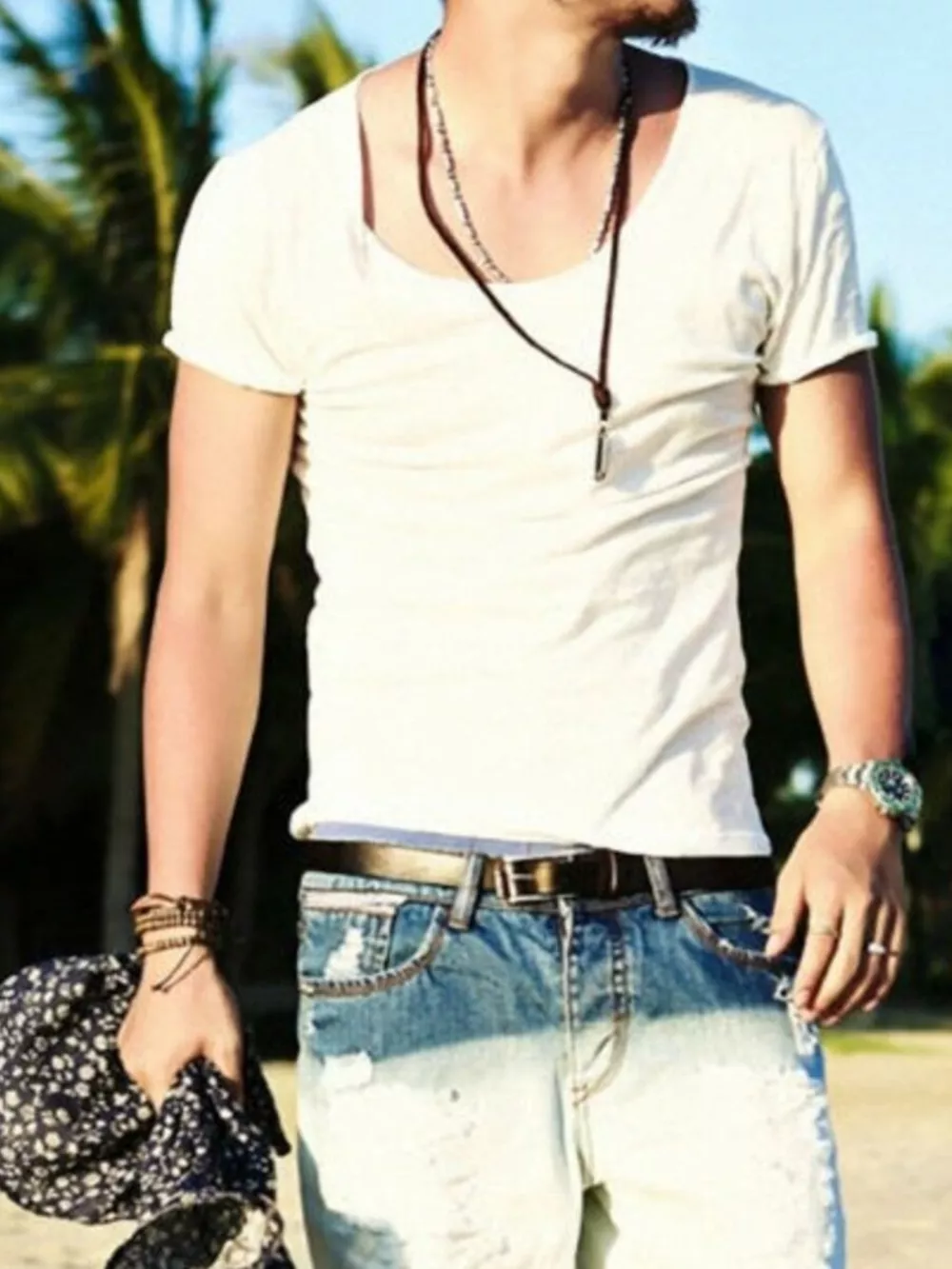 Men's Casual Solid Color Short Sleeve T-Shirt, image 15
