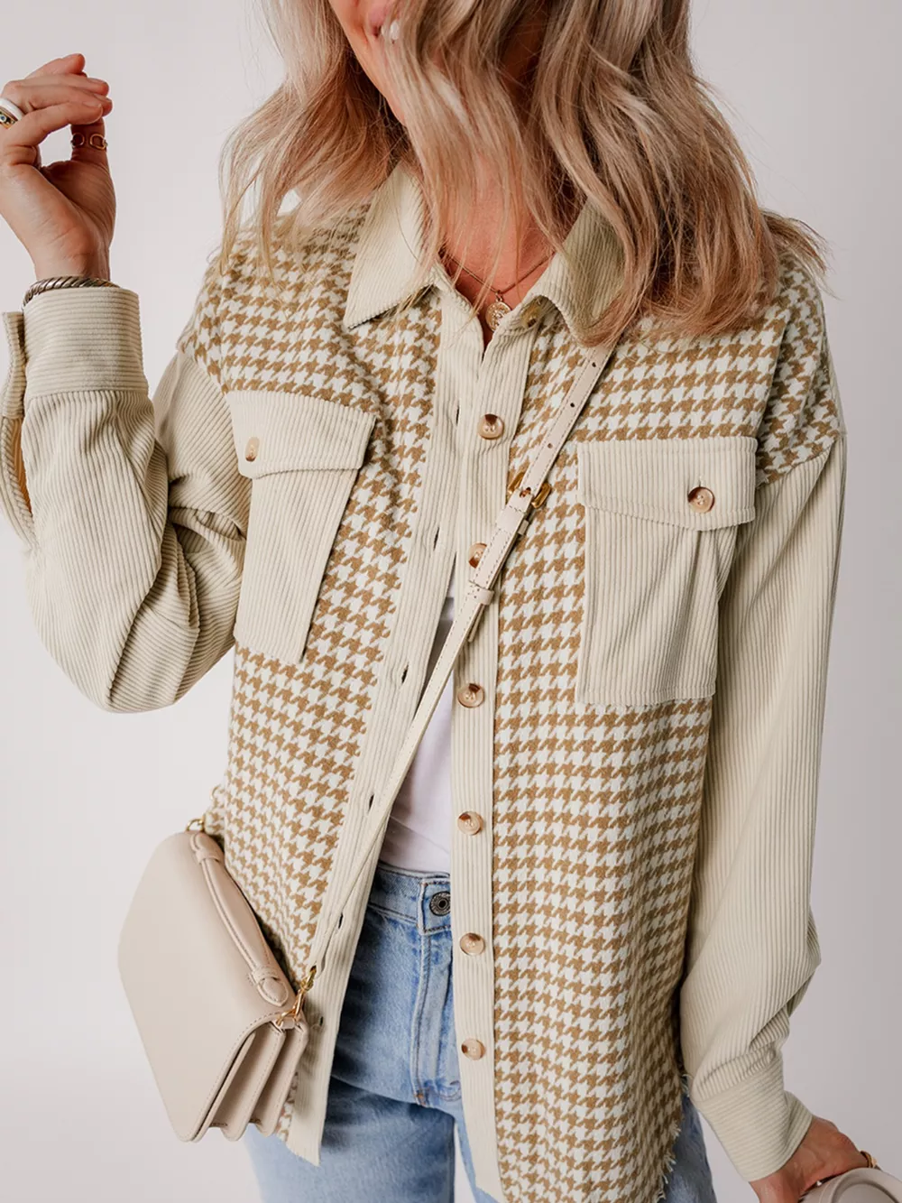 Houndstooth Button-Down Jacket, image 10