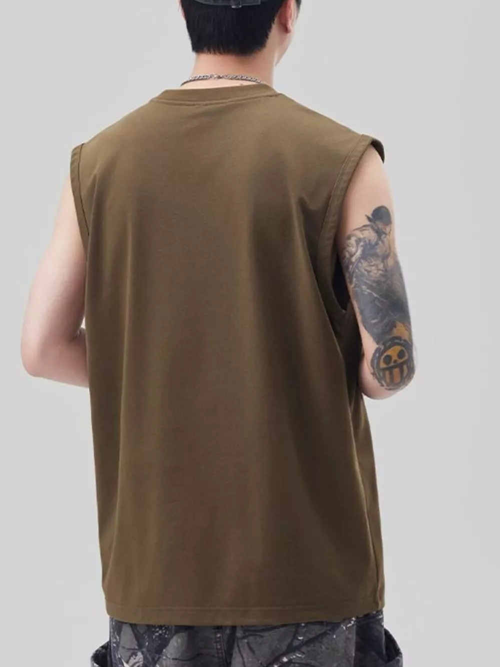 Men's Plus Size Round Neck Tank, image 5