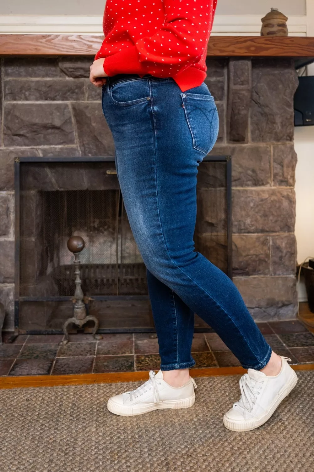 Full Size Washed Thermal Skinny Jeans Plus Size, image 8