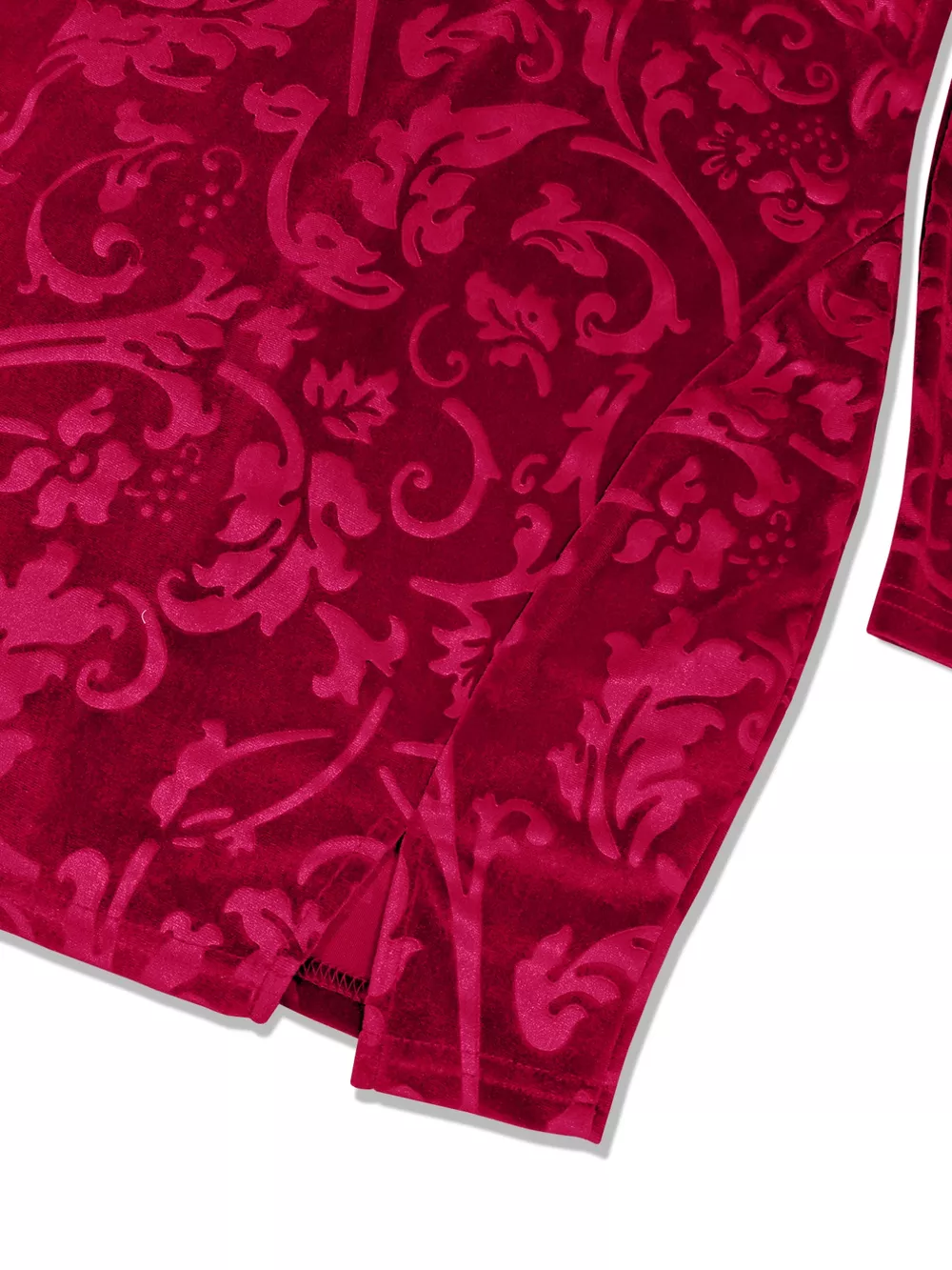 Velvet Floral Bodycon Mini Dress, image 8