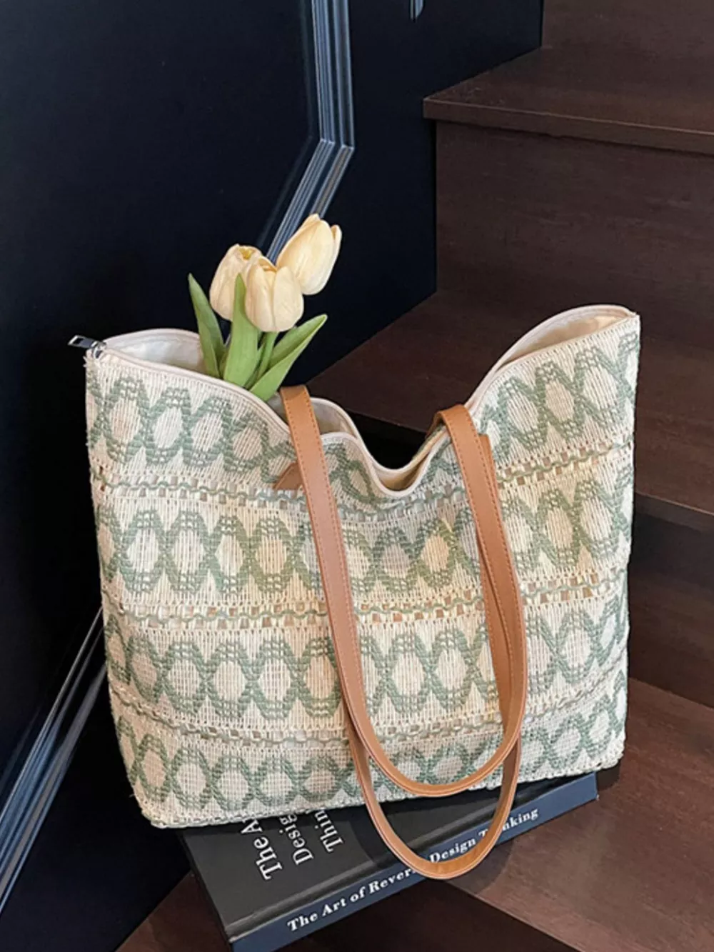 Woven Pattern Shoulder Bag, image 9