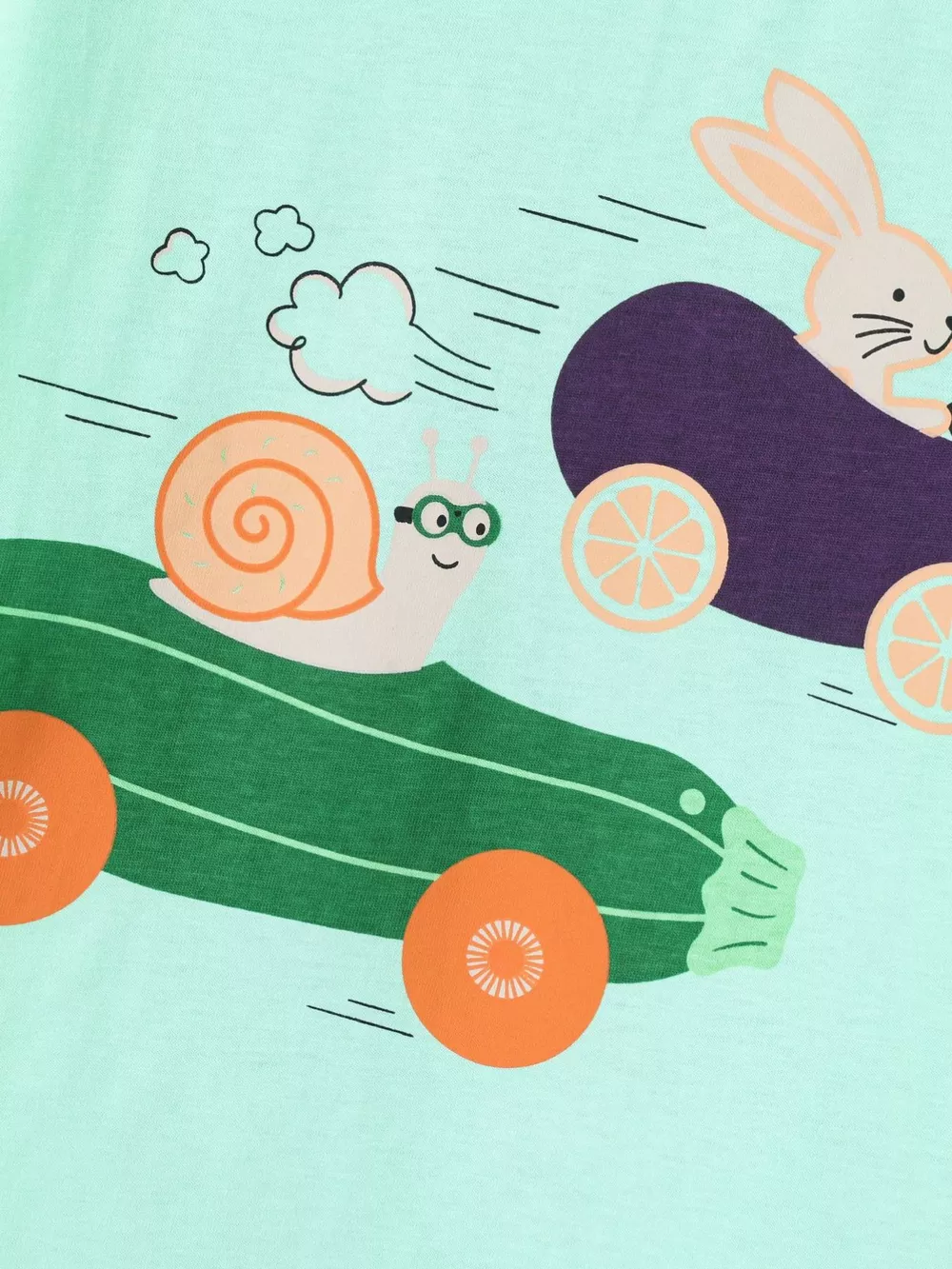 Children's Snail and Bunny Race Graphic Short Sleeve T-Shirt, image 4