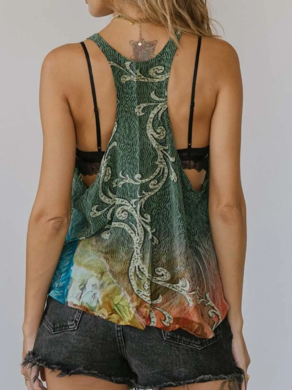 Printed Scoop Neck Tank, image 15