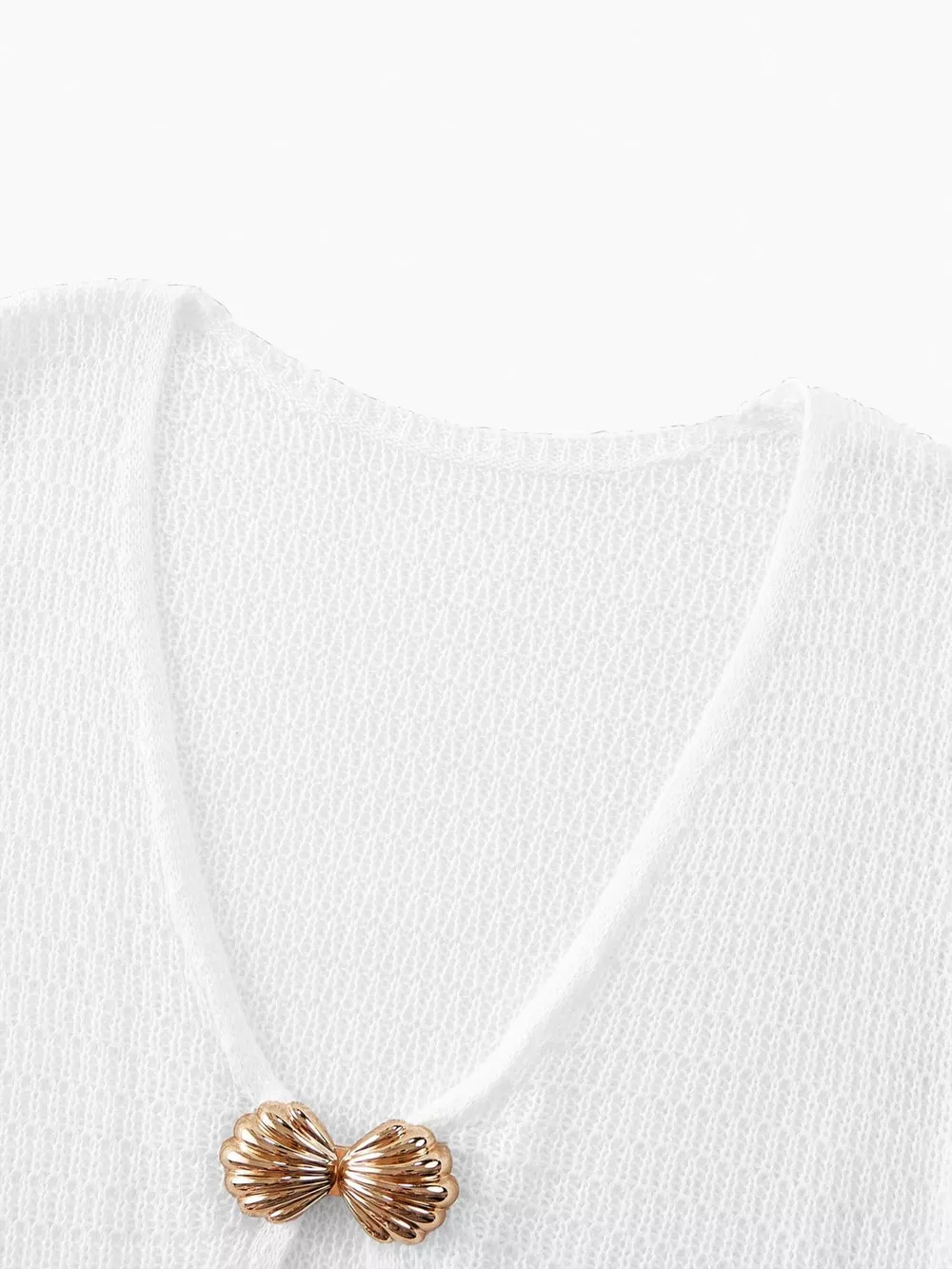 Crochet Knit Long Sleeve Cover-Up Dress, image 11