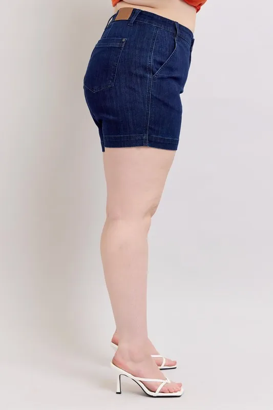 Full Size High Waist Denim Shorts Plus Size, image 10