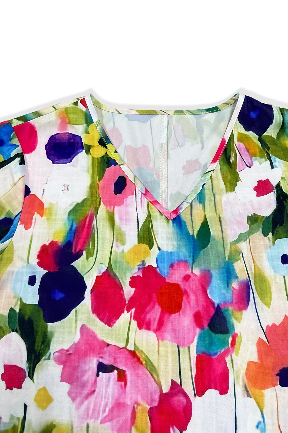 V-Neck Ruffle Sleeve Floral Print Mini Dress, image 3