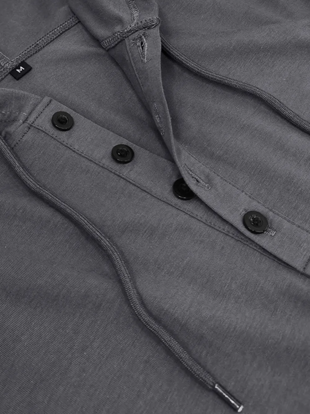 Men's Full Size Casual Hooded Henley T-Shirt Plus Size, image 7
