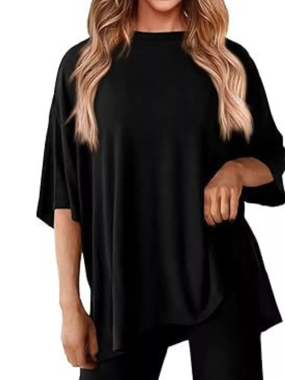 Relaxed Fit Round Neck Top and Pants Two-Piece Set, image 8