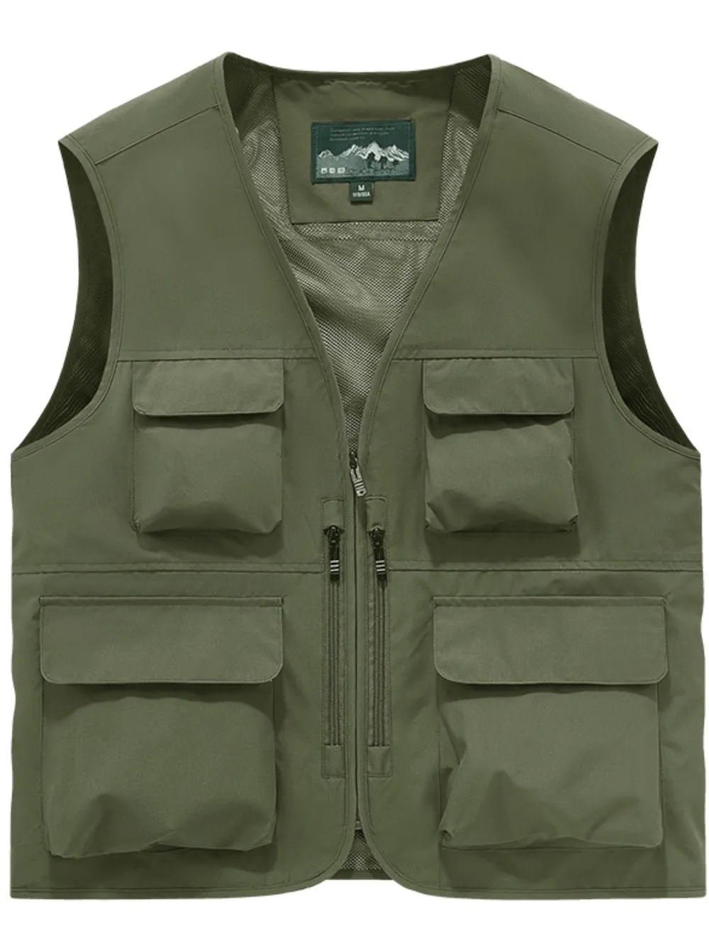 Men's Full Size Zip Up Vest Plus Size
