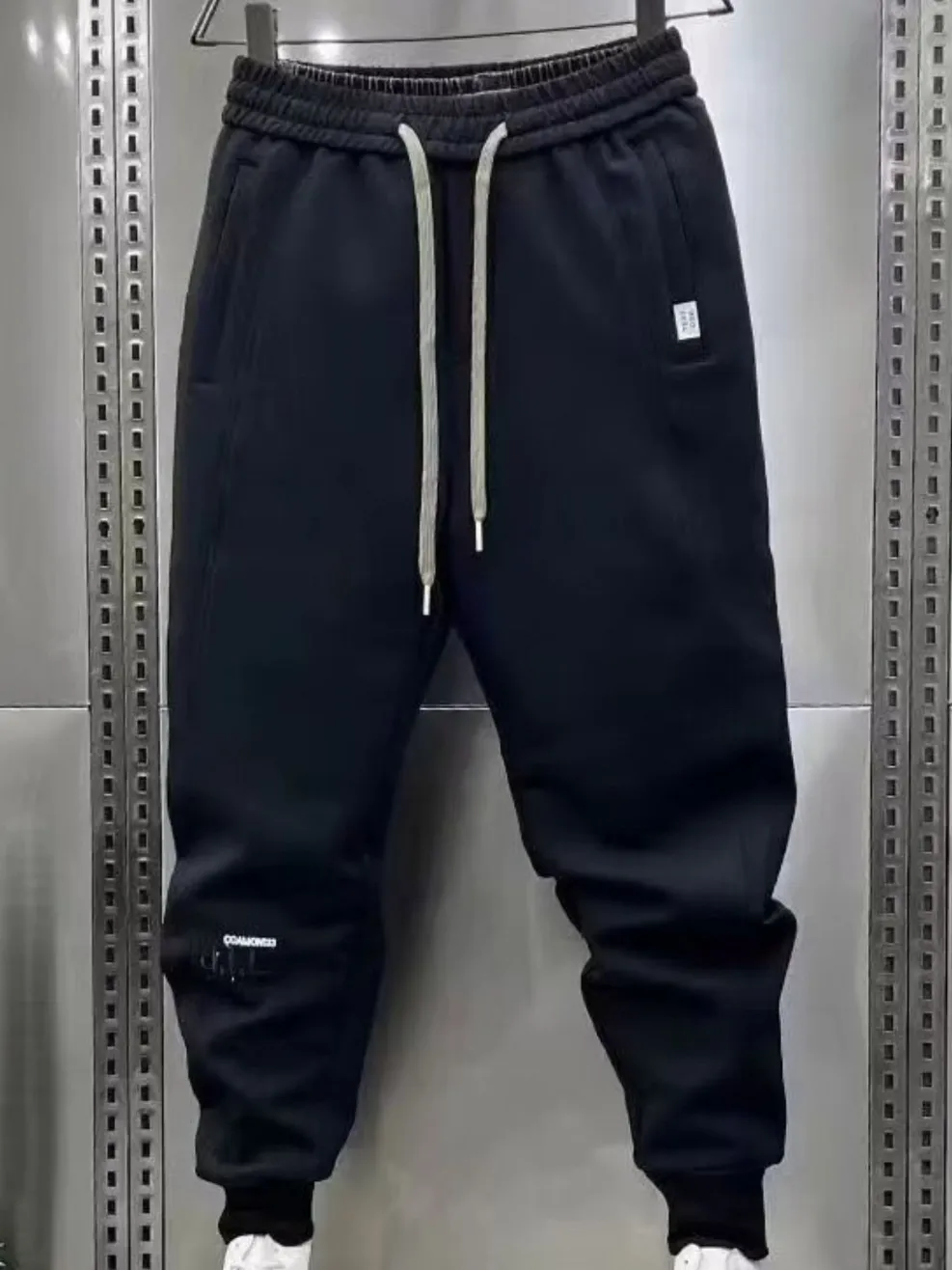 Men's Plus Size Drawstring Joggers with Pockets