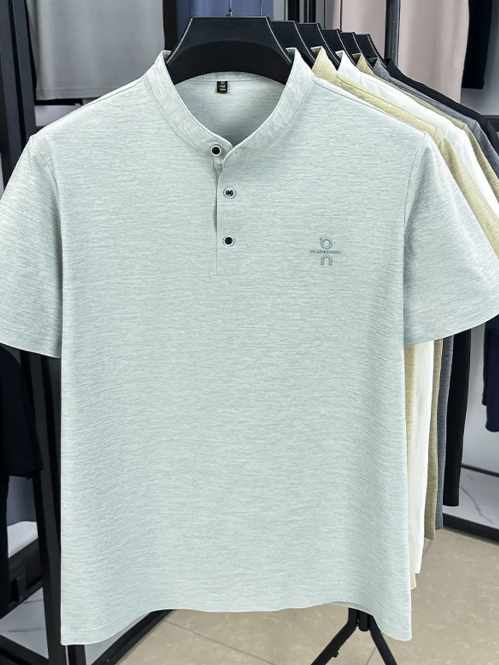 Men's Plus Size Button Detail Short Sleeve Polo, image 2