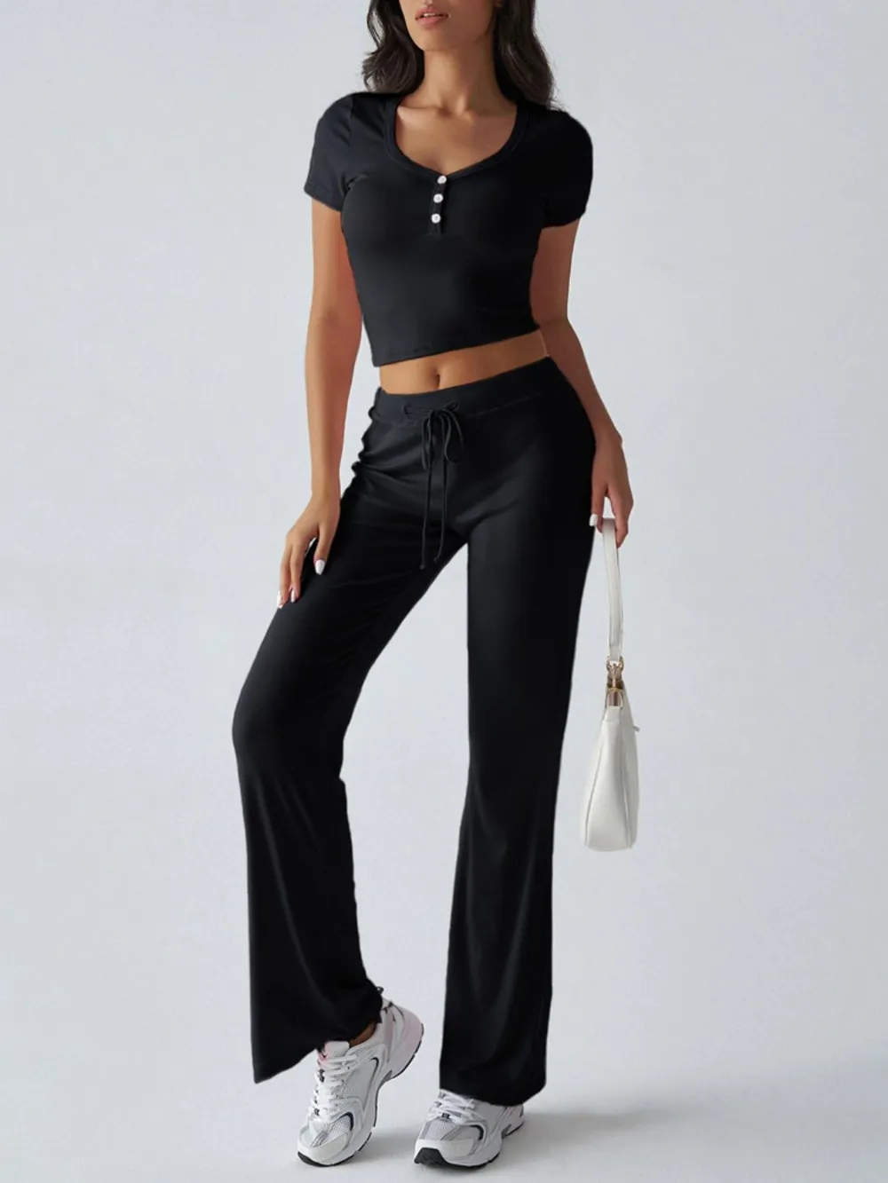 Short Sleeve Top and Drawstring Pants Set, image 20