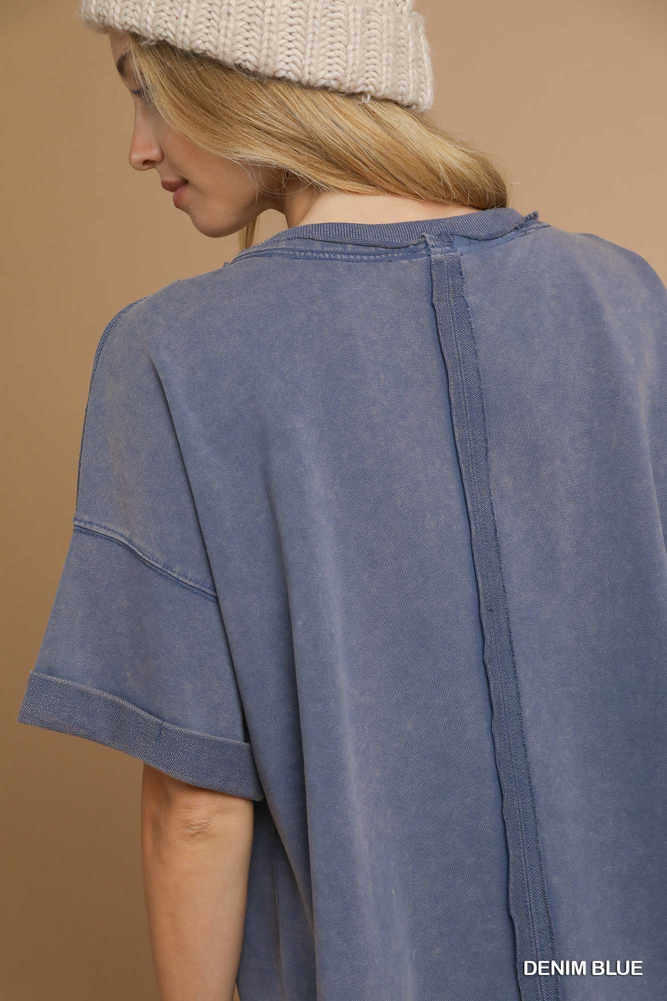 Mineral Wash Round Neck Top, image 6