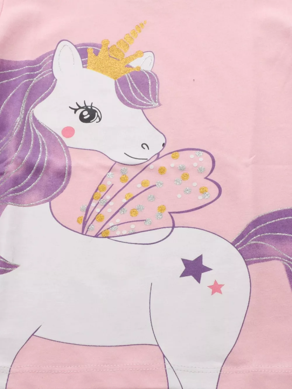 Children's Cute Unicorn Graphic Short Sleeve T-Shirt, image 3
