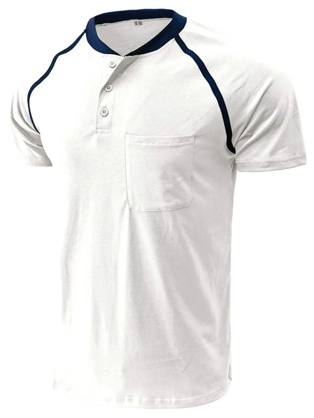Men's Contrast Stitch Polo Shirt with Chest Pocket, image 6