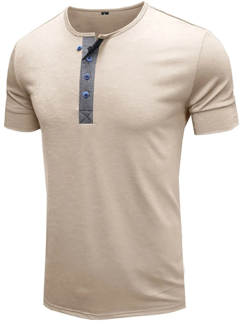 Men's Classic Button Detail Henley Polo T-Shirt, image 10