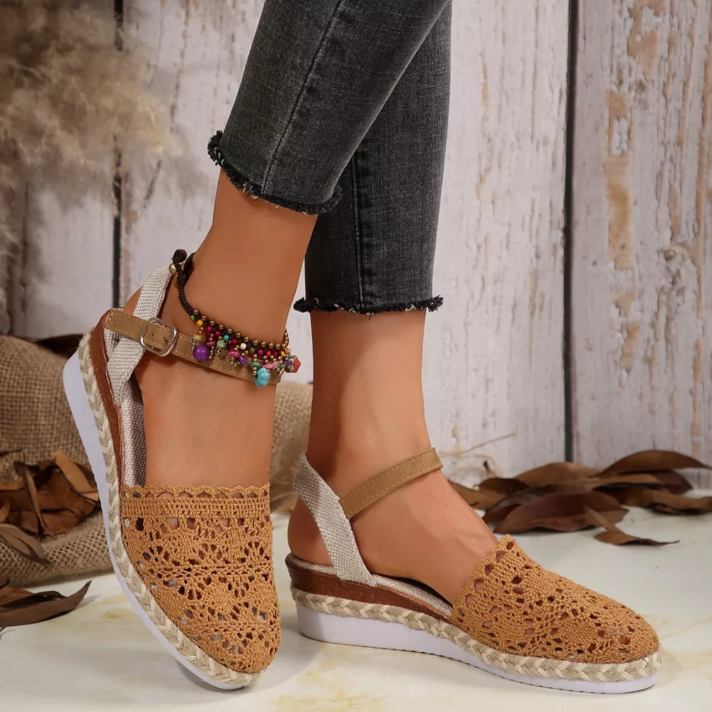 Floral Ankle Strap Espadrille Sandals, image 11