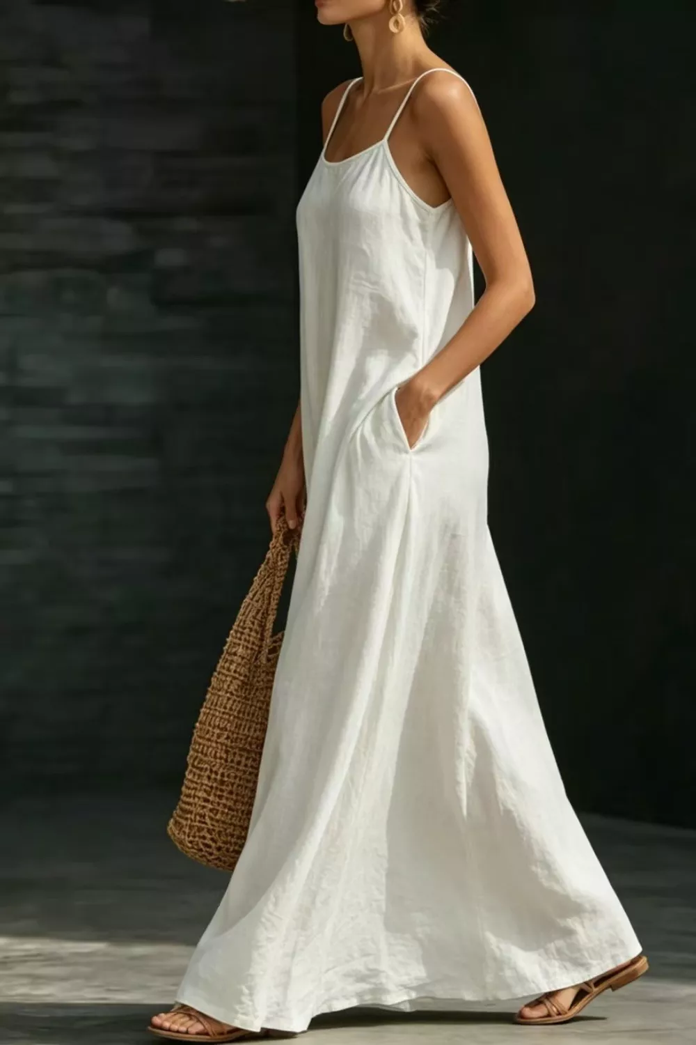 Sleeveless Loose Fit Maxi Dress, image 5