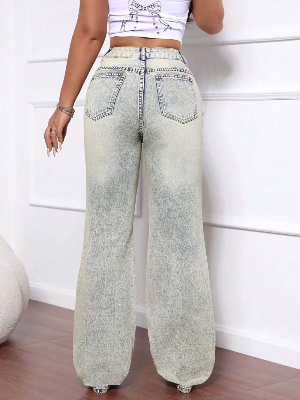 Distressed High Waist Jeans, image 5