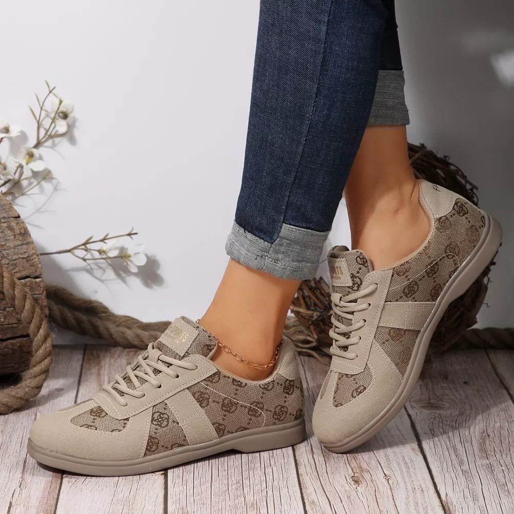Lace Up Round Toe Sneakers, image 2