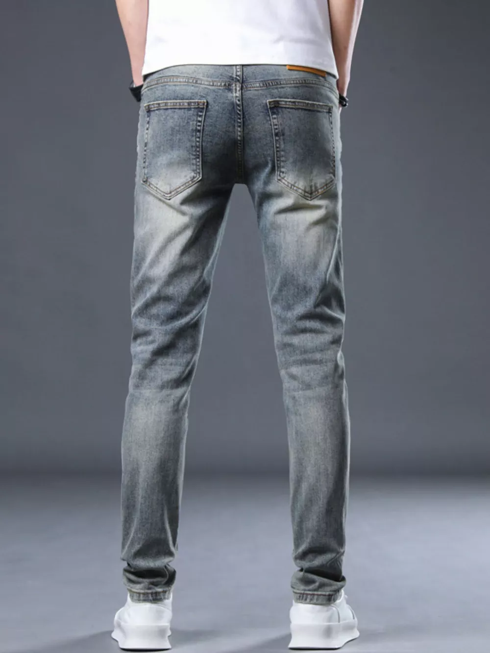 Men's Distressed Slim Fit Jeans, image 6