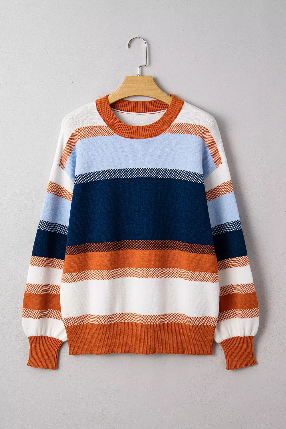 Color Block Round Neck Tunic Sweater, image 6