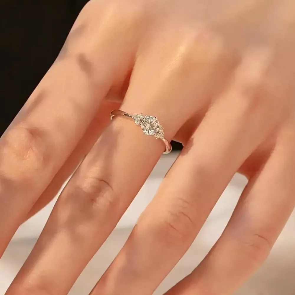 1 Carat Moissanite 925 Sterling Silver Ring, image 9