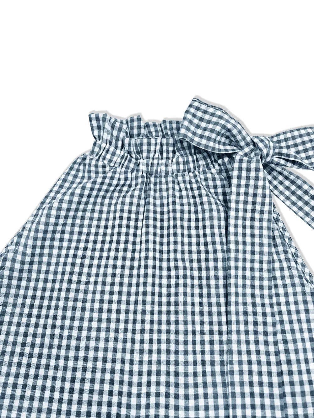 Asymmetric Gingham Bow Tie Sleeveless Top, image 9