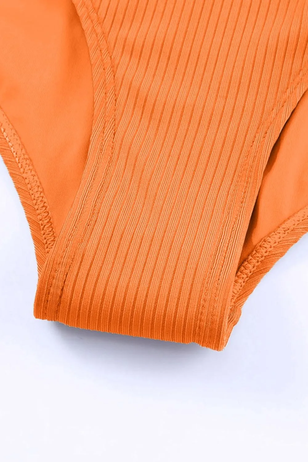Drawstring Plunge One-Piece Swimwear, image 12